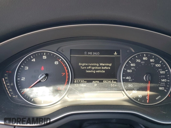 2017 Audi A4 ultra Premium with VIN WAUGMAF44HN059776, listed as a Copart auction lot 47557685 with 81,730 mi miles and Salvage Title. Bid and sale history available at carsss.com. Image 9.