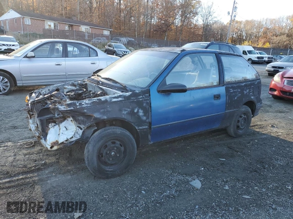1993 Geo Metro z VIN 2C1MR2465P6722399, wystawiony jako Copart lot #78855304 z przebiegiem 224 126 mil mil oraz Szkoda całkowita • Salvage title. Historia ofert i sprzedaży dostępna na DreamBid. Obrazek 1.