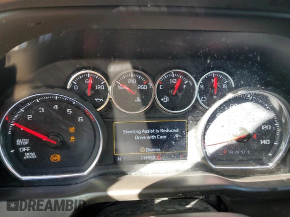 2019 Chevrolet Silverado 1500 LT with VIN 1GCRWCEDXKZ292600, listed as a Copart auction lot 46134225 with 119,558 mi miles and Salvage Title. Bid and sale history available at DreamBid. Image 9.