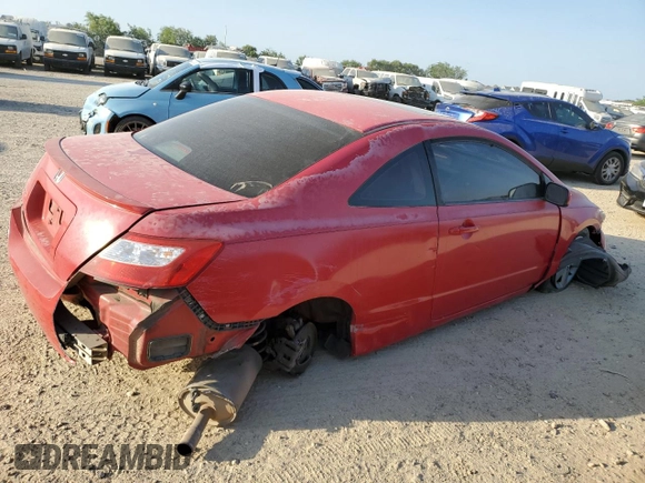 2008 Honda Civic Cpe EX with VIN 2HGFG12818H581015, listed as a Copart auction lot 53350105 with 165,153 mi miles and Salvage Title. Bid and sale history available at carsss.com. Image 3.