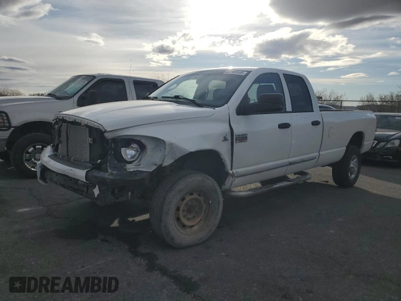 2007 Dodge Ram 2500 SLT with VIN 1D7KS28C07J556137, listed as a Copart auction lot 47265545 with 167,014 mi miles and Salvage Title. Bid and sale history available at carsss.com. Image 1.