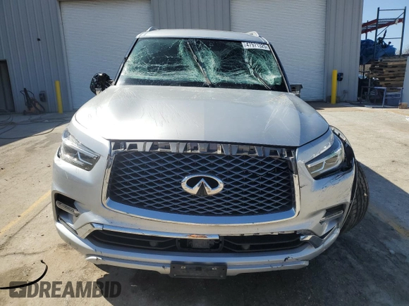2021 Infiniti QX80 LUXE with VIN JN8AZ2AE0M9271825, listed as a Copart auction lot 47971325 with 86,378 mi miles and Salvage Title. Bid and sale history available at carsss.com. Image 5.