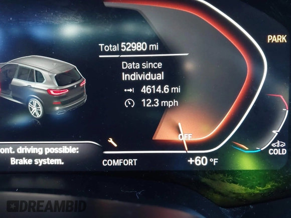 2019 BMW X5 xDrive40i with VIN 5UXCR6C57KLL08098, listed as a IAAI auction lot 41877557 with 52,980 mi miles and . Bid and sale history available at DreamBid. Image 7.