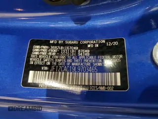 2020 Subaru BRZ Limited with VIN JF1ZCAC19L9703465, listed as a Copart auction lot 50958805 with 35,314 mi miles and Salvage Title. Bid and sale history available at carsss.com. Image 13.