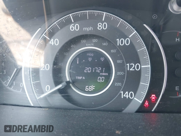 2013 Honda CR-V EX-L with VIN 2HKRM3H78DH505680, listed as a IAAI auction lot 42101780 with 201,721 mi miles and . Bid and sale history available at DreamBid. Image 15.