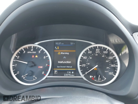 2019 Nissan Sentra SV with VIN 3N1AB7AP6KY381447, listed as a IAAI auction lot 41920765 with 22,076 mi miles and . Bid and sale history available at DreamBid. Image 7.