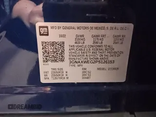 2023 Chevrolet Equinox RS z VIN 3GNAXWEG2PS126153, wystawiony jako Copart lot #53399455 z przebiegiem 49 324 mil mil oraz Czysty tytuł • Clean title. Historia ofert i sprzedaży dostępna na DreamBid. Obrazek 13.