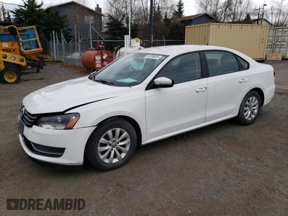 2013 Volkswagen Passat S w/Appearance with VIN 1VWAP7A34DC086352, listed as a Copart auction lot 54790925 with 121,106 mi miles and Clean Title. Bid and sale history available at carsss.com. Image 1.