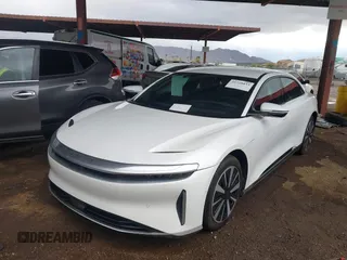 2023 Lucid Air Touring with VIN 50EA1TEA1PA004823, listed as a IAAI auction lot 41728833 with 1 mi miles. Bid and sale history available at carsss.com. Image 2.