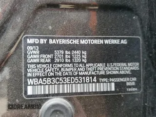 2014 BMW 5 Series 535i xDrive с VIN WBA5B3C53ED531814, выставлен на аукционе Copart как лот 60833645 с пробегом 44 683 миль миль и Списание • Salvage title. История ставок и продаж доступна на DreamBid. Изображение 12.