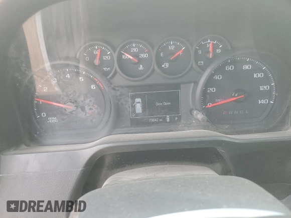 2021 Chevrolet Silverado 1500 Work Truck with VIN 3GCNWAEF5MG218282, listed as a Copart auction lot 48857315 with 79,642 mi miles and Salvage Title. Bid and sale history available at carsss.com. Image 9.
