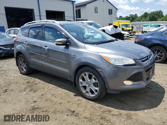 2014 Ford Escape Titanium with VIN 1FMCU9J91EUC90702, listed as a Copart auction lot 59116194 with 117,984 mi miles and Salvage Title. Bid and sale history available at DreamBid. Image 4.