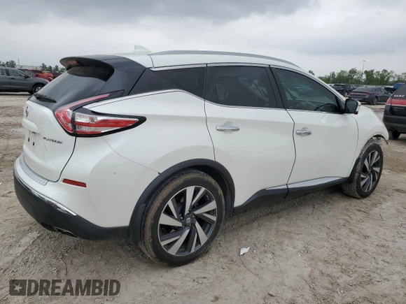 2018 Nissan Murano SV with VIN 5N1AZ2MG4JN186509, listed as a Copart auction lot 50427185 with 84,359 mi miles and Salvage Title. Bid and sale history available at DreamBid. Image 3.