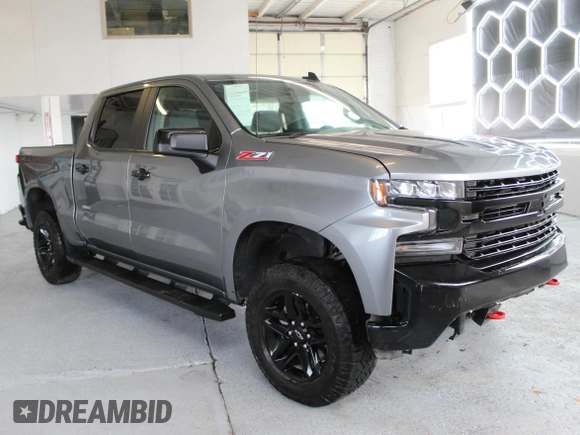 2021 Chevrolet Silverado 1500 LT Trail Boss with VIN 1GCPYFEL6MZ260014, listed as a Copart auction lot 53694775 with 38,504 mi miles and Salvage Title. Bid and sale history available at DreamBid. Image 1.