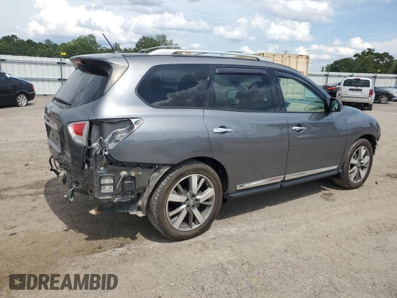2015 Nissan Pathfinder SL with VIN 5N1AR2MN4FC641165, listed as a Copart auction lot 58033095 with 126,494 mi miles and Salvage title. Bid and sale history available at DreamBid. Image 3.