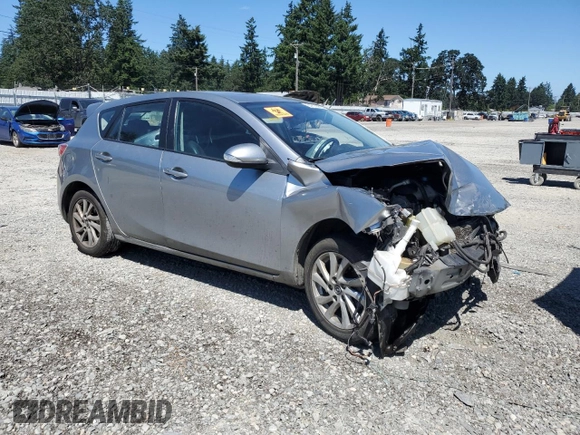 2013 Mazda 3 i Grand Touring with VIN JM1BL1MP2D1829097, listed as a Copart auction lot 64819055 with Not provided miles and Salvage title. Bid and sale history available at DreamBid. Image 4.