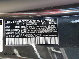 2022 Mercedes-Benz C 300 z VIN W1KAF4GB8NR057623, wystawiony jako Copart lot #48535253 z przebiegiem 14 060 mil mil oraz . Historia ofert i sprzedaży dostępna na DreamBid. Obrazek 13.