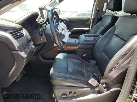 2015 Chevrolet Tahoe LTZ z VIN 1GNSKCKC8FR506151, wystawiony jako Copart lot #59948174 z przebiegiem Nie podano mil oraz Szkoda całkowita • Salvage title. Historia ofert i sprzedaży dostępna na DreamBid. Obrazek 7.