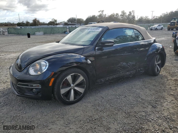 2013 Volkswagen Beetle Convertible 2.0T with VIN 3VW7T7AT7DM827646, listed as a Copart auction lot 85383884 with 88,235 mi miles and Salvage Title. Bid and sale history available at carsss.com. Image 1.