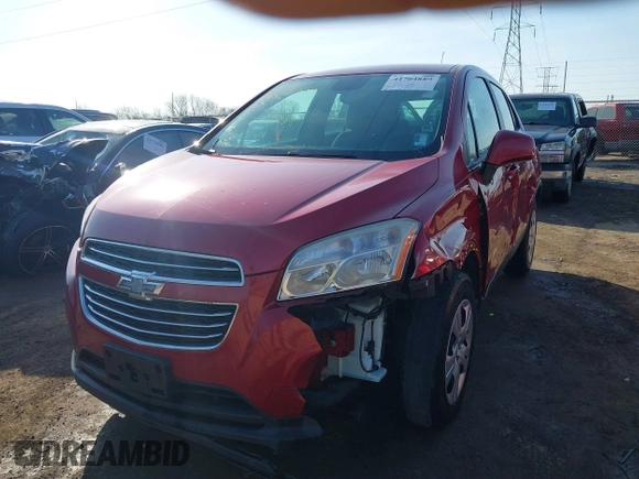 2015 Chevrolet Trax LS with VIN KL7CJKSB5FB061777, listed as a IAAI auction lot 41764889 with 179,410 mi miles. Bid and sale history available at carsss.com. Image 2.