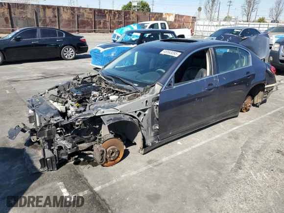 2012 Infiniti G25 Journey with VIN JN1DV6AP6CM700137, listed as a Copart auction lot 48563095 with Not Provided miles and Salvage Title. Bid and sale history available at carsss.com. Image 1.