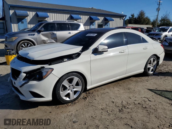 2016 Mercedes-Benz CLA 250 with VIN WDDSJ4EBXGN293738, listed as a Copart auction lot 89341895 with 57,279 mi miles and Salvage Title. Bid and sale history available at DreamBid. Image 1.
