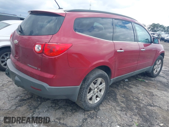2012 Chevrolet Traverse 1LT with VIN 1GNKRGEDXCJ216284, listed as a IAAI auction lot 41736823 with 207,281 mi miles and . Bid and sale history available at DreamBid. Image 4.