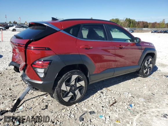 2024 Hyundai Kona Limited with VIN KM8HECA37RU069770, listed as a Copart auction lot 74526904 with 5,319 mi miles and Non Repairable. Bid and sale history available at carsss.com. Image 3.