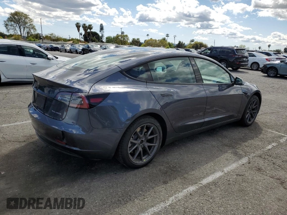 2022 Tesla Model 3 Long Range with VIN 5YJ3E1EB5NF271921, listed as a Copart auction lot 51012635 with 47,761 mi miles and Salvage Title. Bid and sale history available at carsss.com. Image 3.