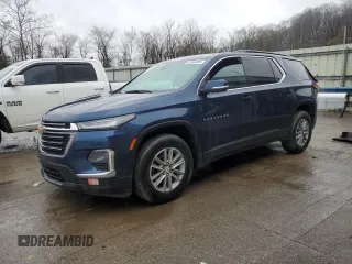 2023 Chevrolet Traverse LT Cloth with VIN 1GNEVGKW5PJ302008, listed as a Copart auction lot 52563885 with 17,492 mi miles and Salvage Title. Bid and sale history available at carsss.com. Image 1.