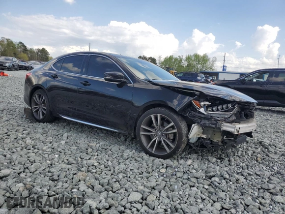 2019 Acura TLX Advance with VIN 19UUB2F86KA002693, listed as a Copart auction lot 52086385 with 107,284 mi miles and Salvage title. Bid and sale history available at DreamBid. Image 4.