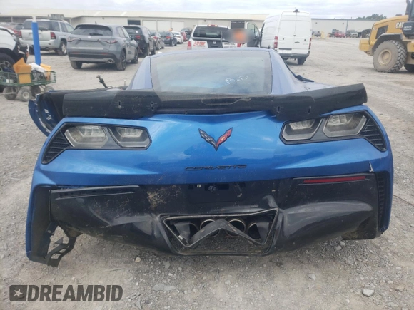 2016 Chevrolet Corvette Z06 3LZ with VIN 1G1YT2D67G5609936, listed as a Copart auction lot 76059574 with 0 mi miles and Salvage Title. Bid and sale history available at carsss.com. Image 6.