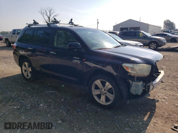 2009 Toyota Highlander Limited with VIN JTEDS42A092088408, listed as a Copart auction lot 62070035 with 201,260 mi miles and Salvage title. Bid and sale history available at DreamBid. Image 4.
