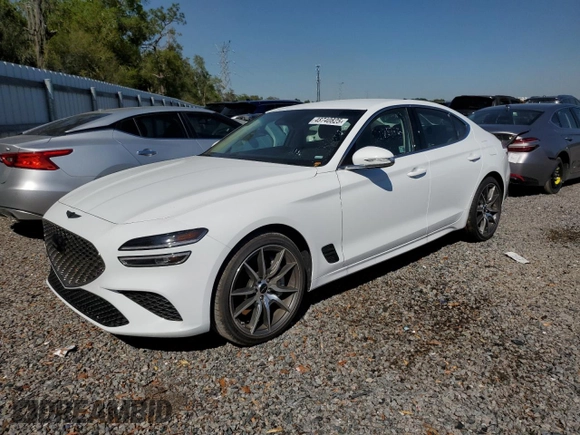 2025 Genesis G70 2.5T with VIN KMTG34SC0SU150613, listed as a Copart auction lot 48740825 with Not provided miles and Salvage title. Bid and sale history available at DreamBid. Image 1.