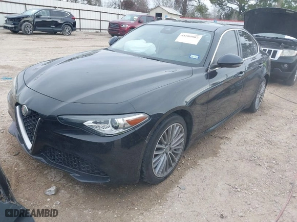 2021 Alfa Romeo Giulia Ti Sport with VIN ZARFAMBN9M7642713, listed as a IAAI auction lot 41585802 with 1 mi miles. Bid and sale history available at carsss.com. Image 2.