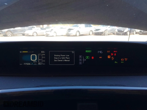 2018 Toyota Prius Two with VIN JTDKBRFU6J3582025, listed as a IAAI auction lot 41681244 with 77,504 mi miles and . Bid and sale history available at carsss.com. Image 7.