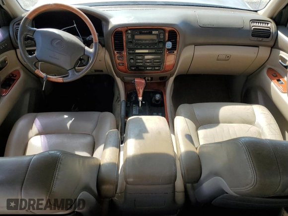 2000 Lexus LX 470 z VIN JT6HT00W9Y0120042, wystawiony jako Copart lot #49644355 z przebiegiem 188 992 mil mil oraz Czysty tytuł • Clean title. Historia ofert i sprzedaży dostępna na DreamBid. Obrazek 8.