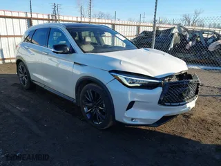 2020 Infiniti QX50 ESSENTIAL with VIN 3PCAJ5M13LF109950, listed as a IAAI auction lot 41348348 with 63,091 mi miles. Bid and sale history available at carsss.com. Image 1.