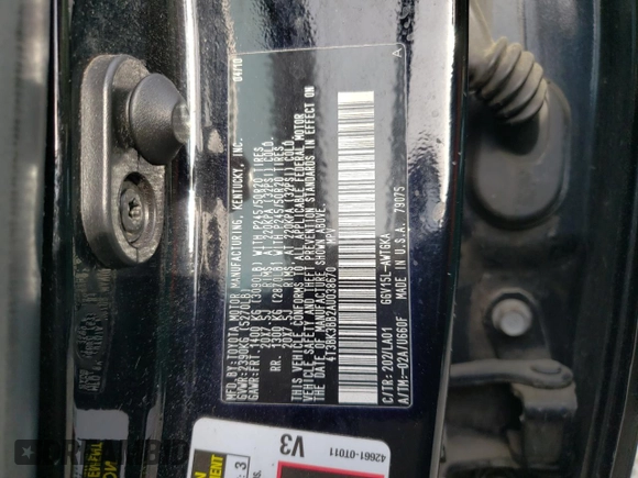 2010 Toyota Venza with VIN 4T3BK3BB2AU038670, listed as a Copart auction lot 52758215 with 138,728 mi miles and Salvage Title. Bid and sale history available at carsss.com. Image 13.