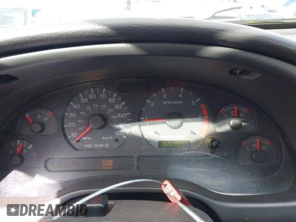 2002 Ford Mustang Standard with VIN 1FAFP40442F212762, listed as a IAAI auction lot 41776411 with 166,183 mi miles. Bid and sale history available at carsss.com. Image 7.