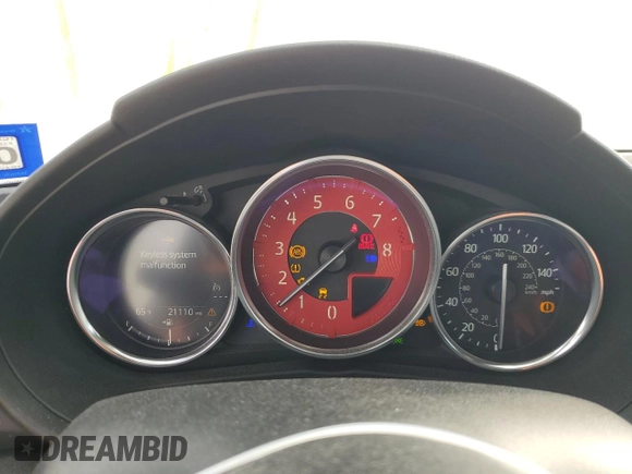 2023 Mazda MX-5 Miata Grand Touring z VIN JM1NDAM70P0550719, wystawiony jako Copart lot #75485484 z przebiegiem 21 110 mil mil oraz Szkoda całkowita • Salvage title. Historia ofert i sprzedaży dostępna na DreamBid. Obrazek 9.