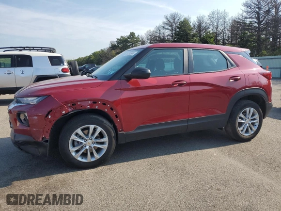 2021 Chevrolet TrailBlazer LS with VIN KL79MMS28MB130150, listed as a Copart auction lot 59362944 with 38,755 mi miles and Salvage Title. Bid and sale history available at DreamBid. Image 1.