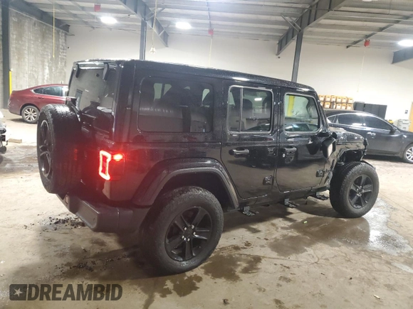 2021 Jeep Wrangler Unlimited Sahara z VIN 1C4HJXEN8MW772617, wystawiony jako Copart lot #50134815 z przebiegiem 41 705 mil mil oraz Szkoda całkowita • Salvage title. Historia ofert i sprzedaży dostępna na DreamBid. Obrazek 3.