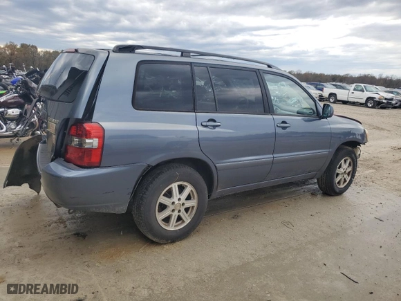 2006 Toyota Highlander with VIN JTEGP21A760125255, listed as a Copart auction lot 78737534 with 0 mi miles and Salvage Title. Bid and sale history available at carsss.com. Image 3.