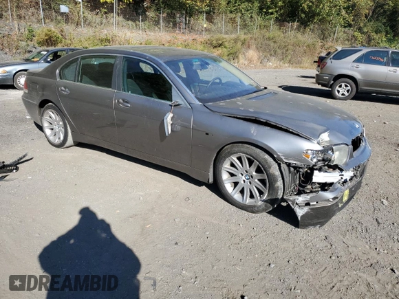 2003 BMW 7 Series 745Li with VIN WBAGN63453DR08973, listed as a Copart auction lot 75777224 with 150,370 mi miles and Salvage Title. Bid and sale history available at carsss.com. Image 4.