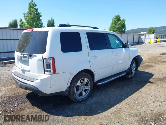 2013 Honda Pilot EX-L z VIN 5FNYF3H54DB012162, wystawiony jako IAAI lot #42465950 z przebiegiem 137 704 mil mil oraz . Historia ofert i sprzedaży dostępna na DreamBid. Obrazek 4.