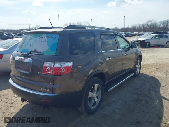 2012 GMC Acadia SLT1 with VIN 1GKKVRED0CJ211129, listed as a IAAI auction lot 41768238 with 131,982 mi miles and . Bid and sale history available at DreamBid. Image 4.