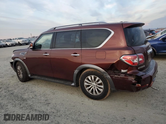 2018 Nissan Armada SL with VIN JN8AY2ND4J9053483, listed as a Copart auction lot 42444425 with Not Provided miles and Salvage Title. Bid and sale history available at DreamBid. Image 2.