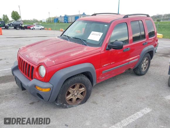 2003 Jeep Liberty Sport with VIN 1J4GL48K03W608325, listed as a IAAI auction lot 42033270 with 210,609 mi miles. Bid and sale history available at carsss.com. Image 2.