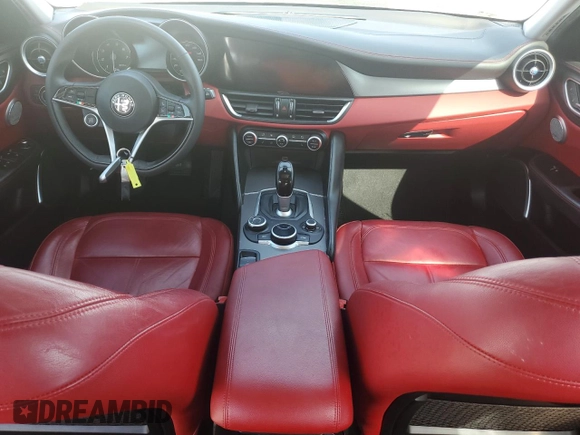 2019 Alfa Romeo Giulia Ti Sport with VIN ZARFAMBN8K7616651, listed as a Copart auction lot 72022264 with 28,763 mi miles and Salvage Title. Bid and sale history available at carsss.com. Image 8.